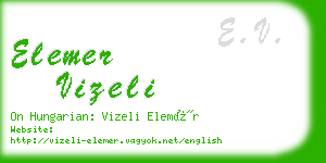 elemer vizeli business card